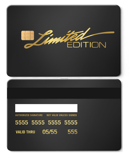 Exclusive Limited Edition metal cards with sophisticated engraved artwork, premium custom metal cards worldwide