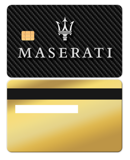 Elite Maserati metal card with meticulous finishing, premium custom metal card for international buyers