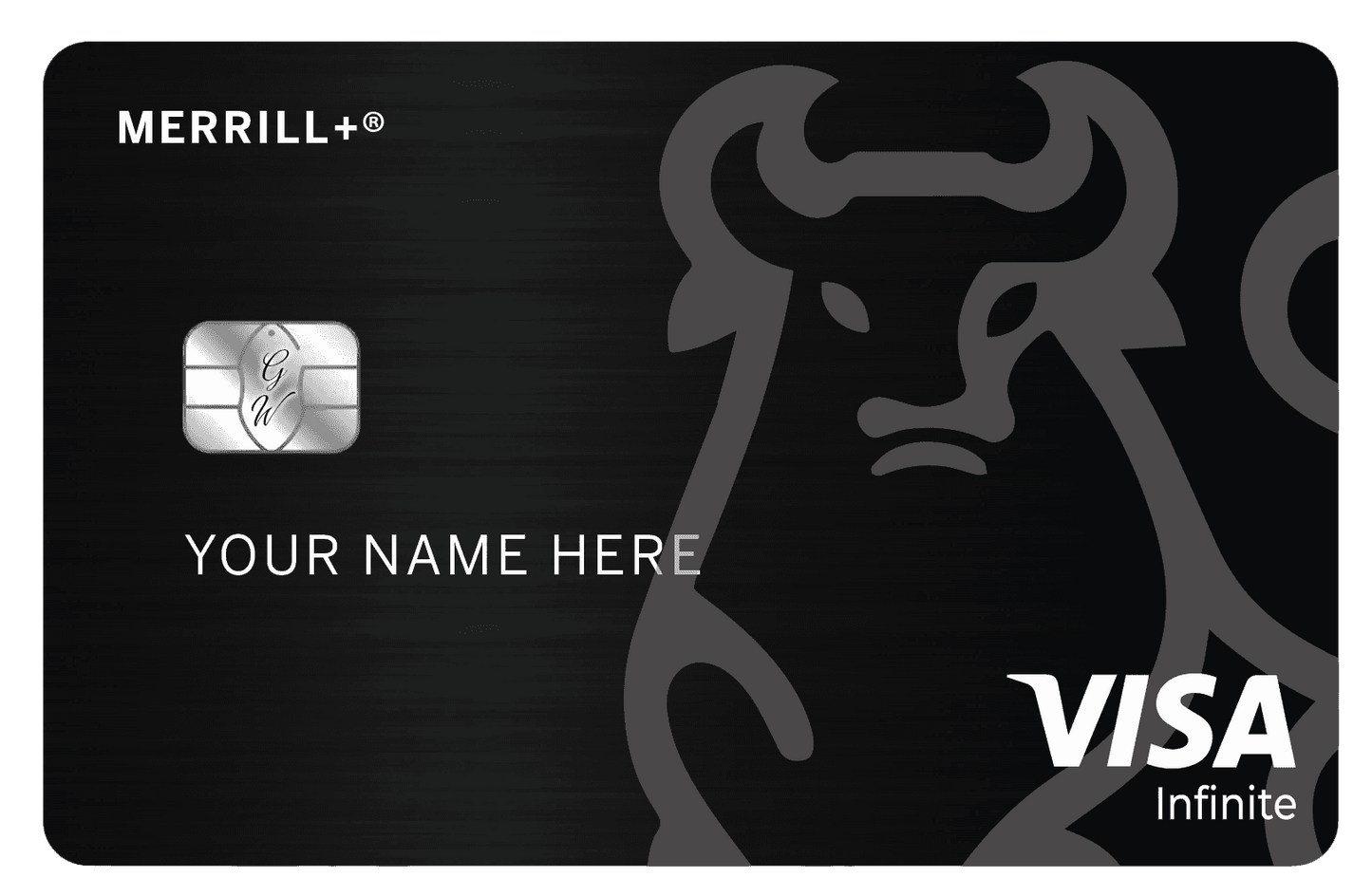 Elegant Merrill+ metal card featuring high-end professional style
