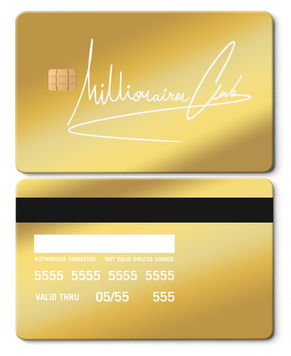 Exclusive limited edition Millionaires Club metal cards with unique engraving, high-end custom metal cards worldwide