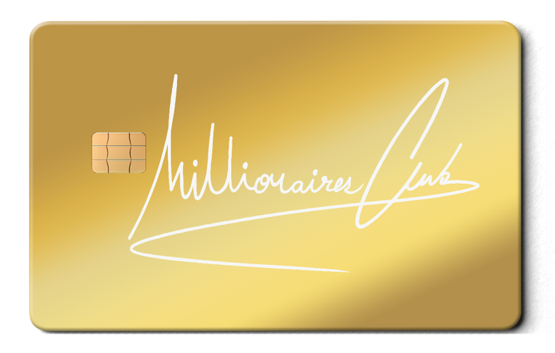 Premium Millionaires Club metal cards with luxury engraved design, high-end custom metal cards for international collectors