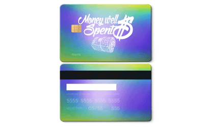High-end Money Well Spent metal card with elegant luxury finish