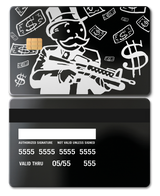 Monopoly Man metal cards with intricate engraved artwork, premium custom metal cards for international collectors