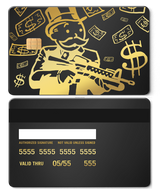 High-end personalized Monopoly Man metal cards with precision engraving, luxury metal cards for collectors