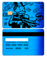 Luxury edition Monopoly Man metal cards with detailed engraving, high-quality metal cards for collectors