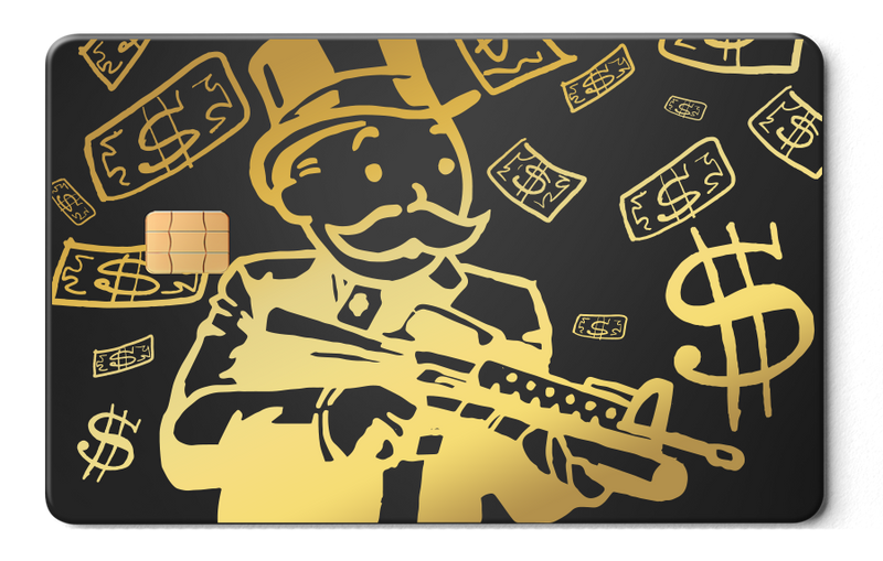 Premium Monopoly Man metal cards with luxury engraved design, high-end custom metal cards for international collectors