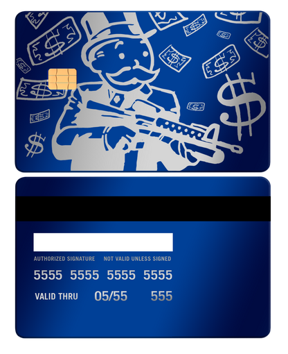Premium Monopoly Man metal cards showcased with luxury craftsmanship, custom metal cards for global collectors