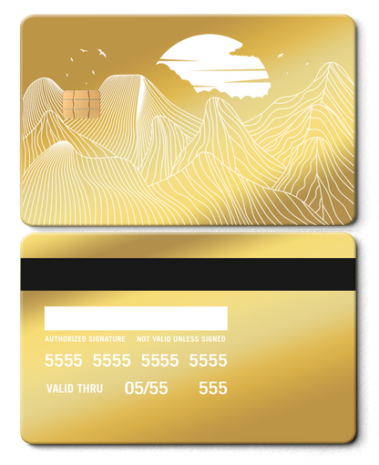 Exclusive limited edition Mountain Line metal cards with unique engraving, high-end custom metal cards worldwide