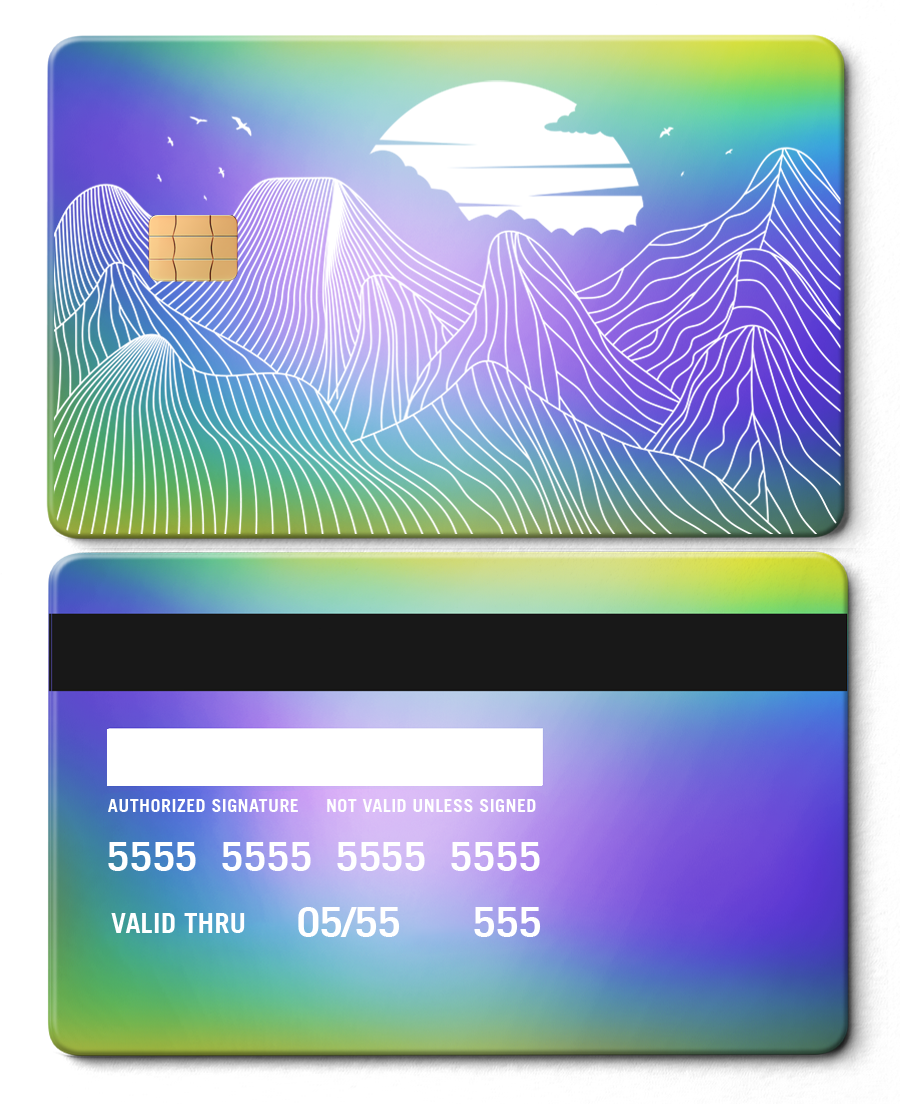 Premium Mountain Line metal cards with detailed engraved design, luxury metal cards for collectors worldwide