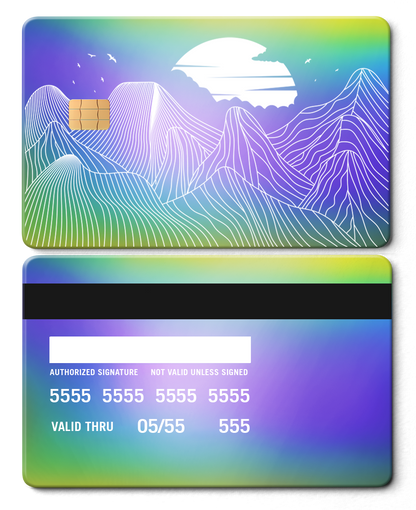 Premium Mountain Line metal cards with detailed engraved design, luxury metal cards for collectors worldwide