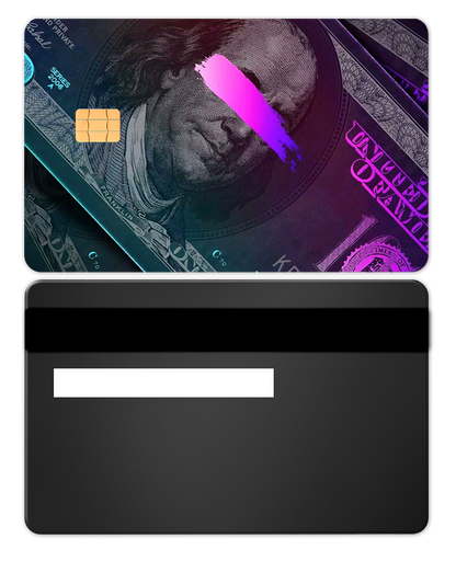 High-end personalized Neon Franklin metal card with precision engraving, luxury metal card for collectors