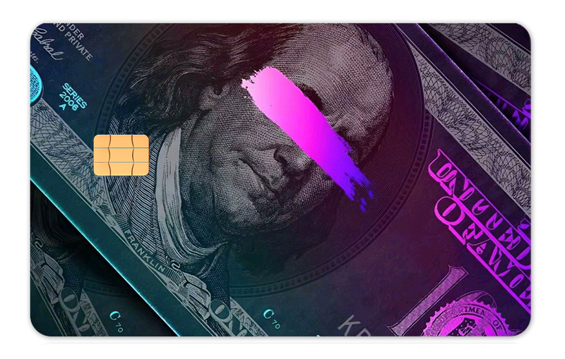 Premium Neon Franklin metal card with luxury engraved design, high-end custom metal card for international collectors