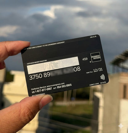 Tap to Pay AMEX Black Centurion Card