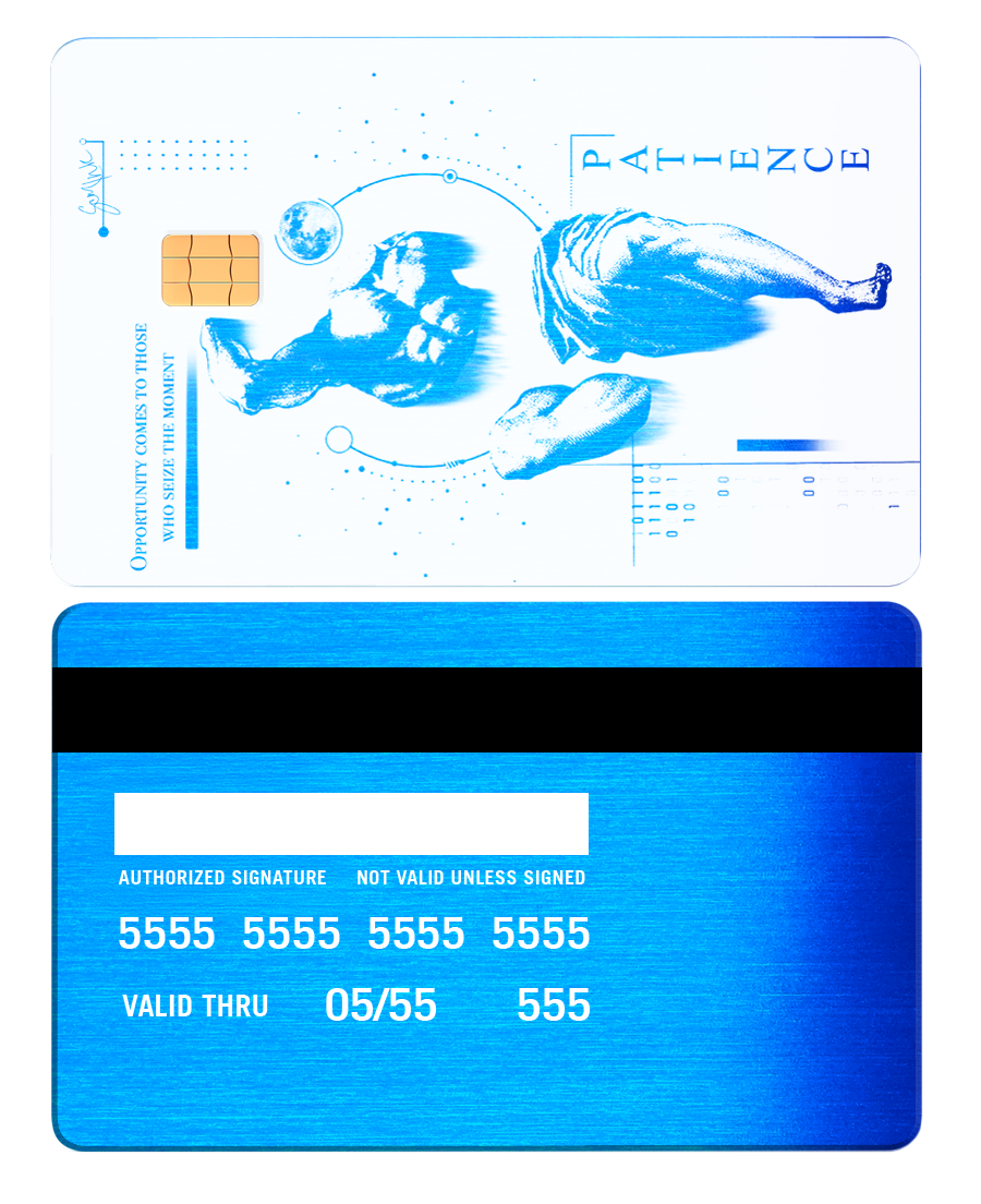 Exclusive limited edition Overpowered metal card with unique engraving, high-end custom metal card worldwide
