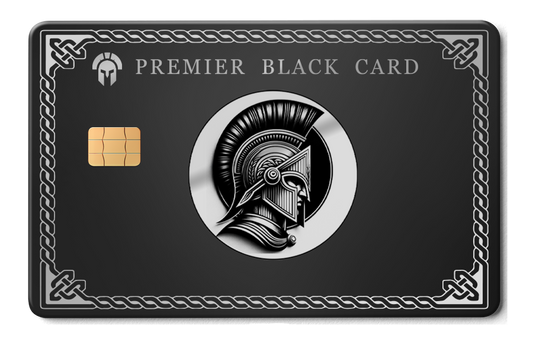 Premium Premier Black metal card with luxury engraved design, high-end custom metal card for international collectors
