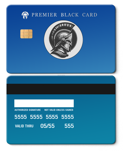 Premium Premier Black metal card showcased with luxury craftsmanship, custom metal card for global collectors