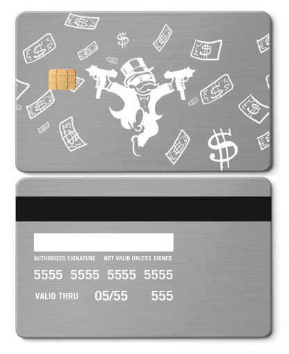 Collector showcase of Raining Monopoly metal card, high-end luxury custom metal card worldwide