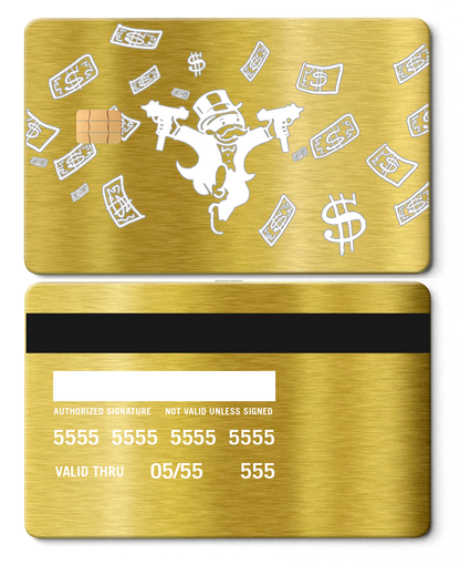 Exclusive limited edition Raining Monopoly metal card with unique engraving, high-end custom metal card worldwide
