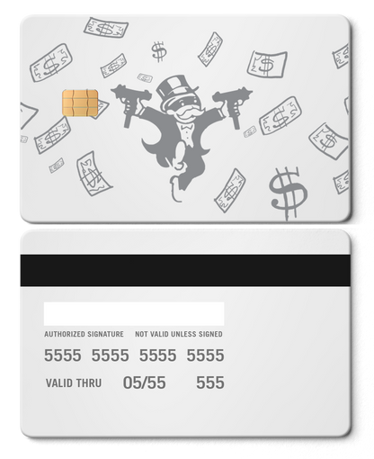 Exclusive Raining Monopoly metal card with premium metal finish, high-end custom metal card for international buyers