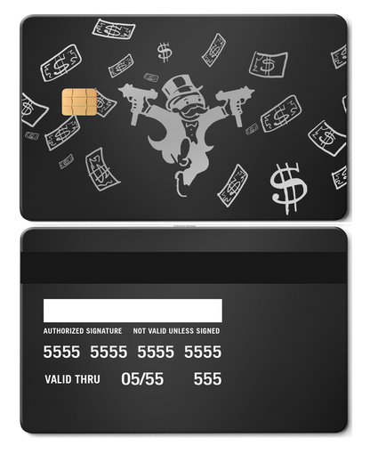 Luxury Raining Monopoly metal card featuring intricate engraving, elite custom metal card for global markets