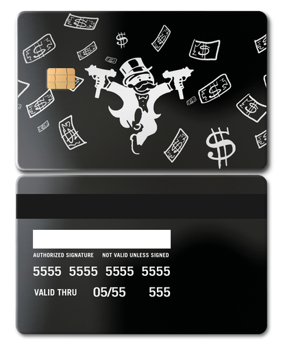 Premium Raining Monopoly metal card showcased with luxury craftsmanship, custom metal card for global collectors