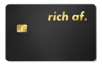 Premium Rich AF metal card with luxury engraved design, high-end custom metal card for international collectors