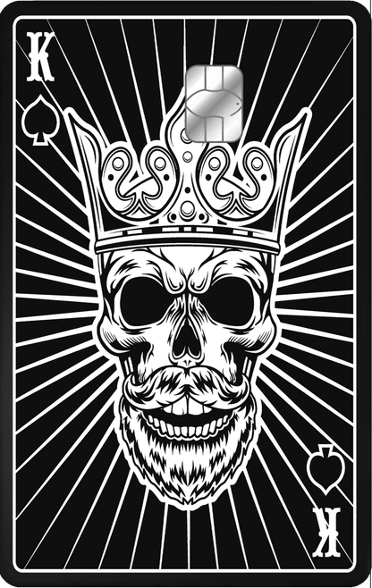 Luxury Skull King vertical metal card featuring dark artistic detailing and premium finish