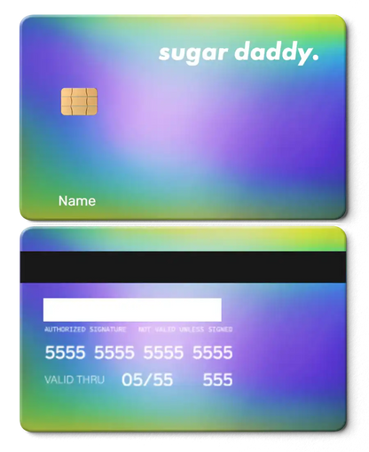 Exclusive limited edition Sugar Daddy metal card with unique engraving, high-end custom metal card worldwide