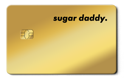 Premium Sugar Daddy metal card with luxury engraved design, high-end custom metal card for international collectors
