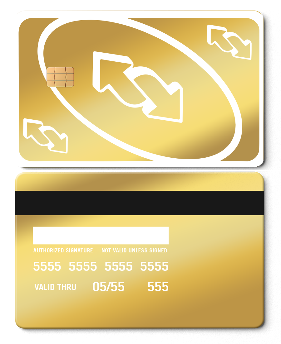 Exclusive limited edition UNO Reverse metal card with unique engraving, high-end custom metal card worldwide
