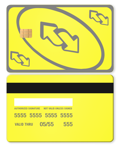 Exclusive UNO Reverse metal card with premium metal finish, high-end custom metal card for international buyers