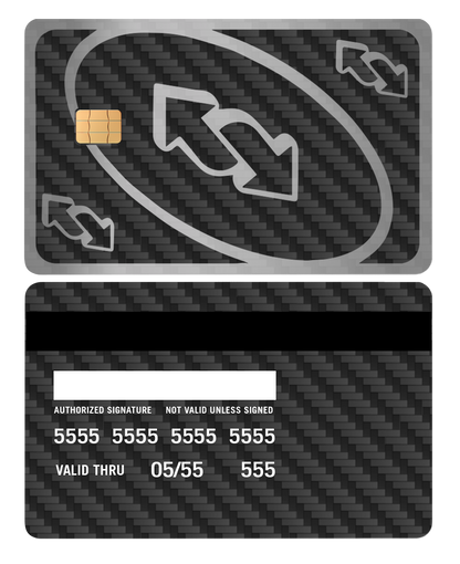 High-end personalized UNO Reverse metal card with precision engraving, luxury metal card for collectors
