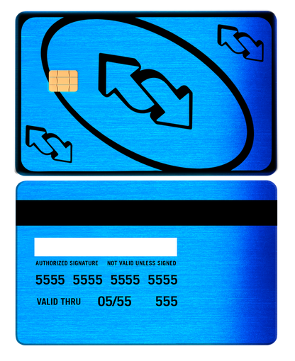 Luxury edition UNO Reverse metal card with detailed engraving, high-quality metal card for collectors