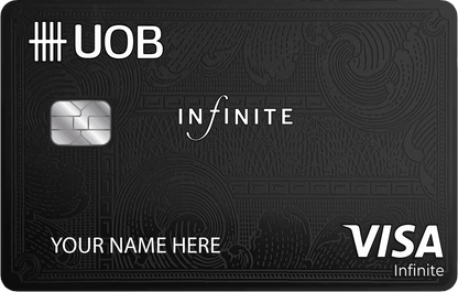 Luxury UOB Infinite metal card featuring sleek high-end professional styling