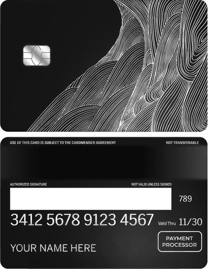 Exclusive Wavy Mahol vertical metal card with premium engraved wave artwork