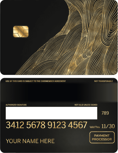 Premium Wavy Mahol vertical metal card designed for elite custom metal card collectors